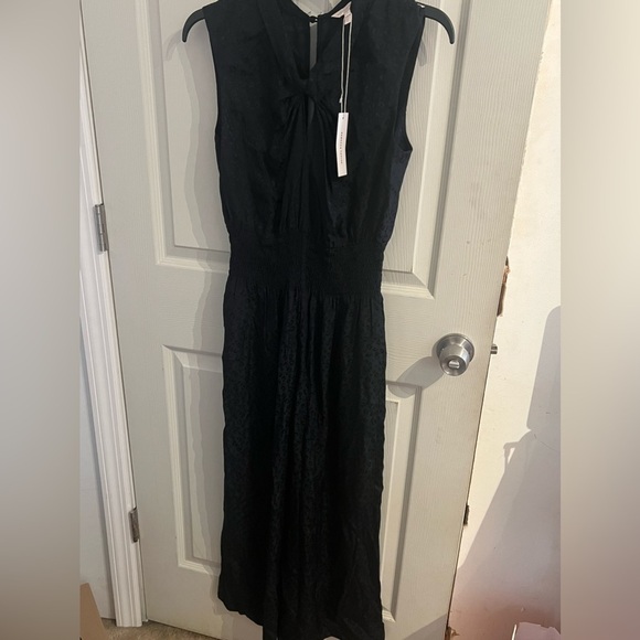 Rebecca Taylor jumpsuit black hearts silk NWT small - Picture 4 of 16